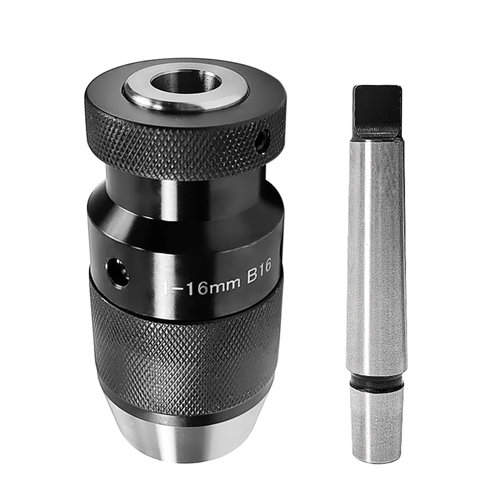 1pc MK2-B16 Keyless Chuck 1-16mm B16 Drill Chuck With MK2 Taper Mandrel Self-Tightening Drill Chuck For Lathes And Drills