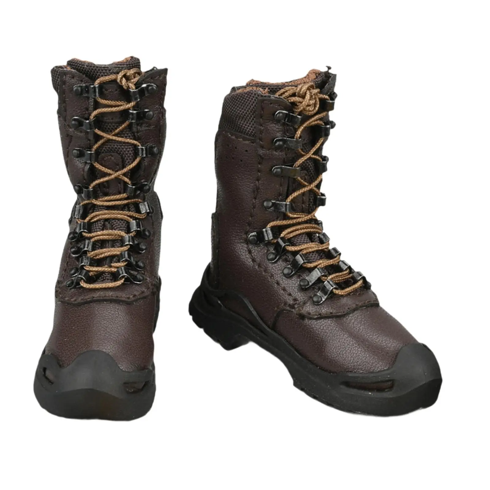 1:6 Scale Miniature Lace up Boot Work Boots Dolls Dress up Accessory Low Heel