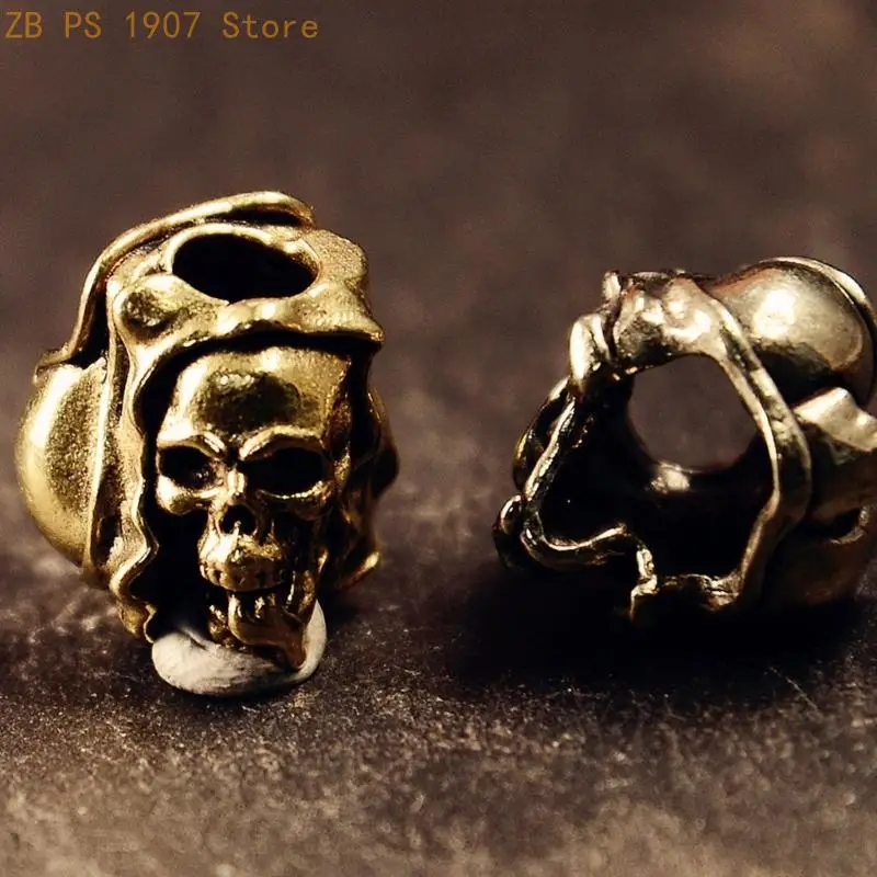 Minimalists Brass Skull Holder With Styles For Everyday Carry And Survival Kits 55KA