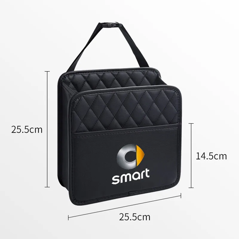 Car Storage Bag Hanging Seat Back Tissue Water Cup Holder For Mercedes Smart Fortwo Forfour 450 451 453 Accessories Storage Bag