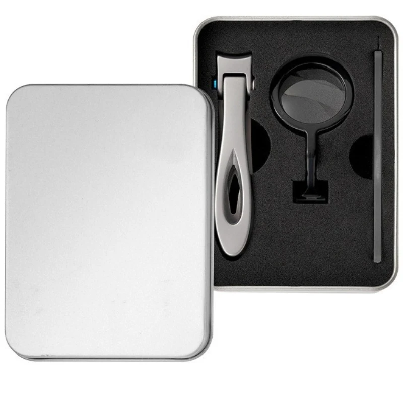 Magnifying Glass Nail Clippers Specially Designed for the Elderly Suitable for Fingernails Toenails Anti-Splash Comfort Grip