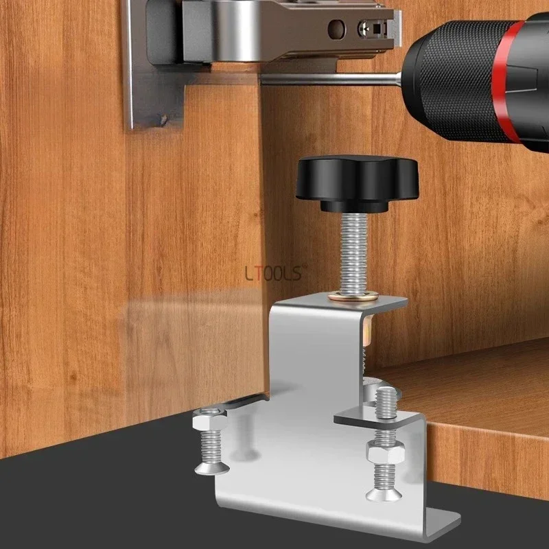 

Cabinet Door Installation Fixture Adjustable Aluminum Alloy Portable Cabinet Door Installation Locator Positioning Opening Tool