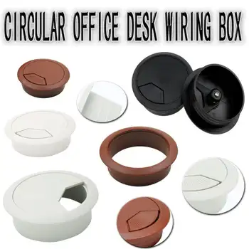 1/2/4 ks Kryt otvoru pro drát, zásuvkový port, stůl, počítač, PC, kulatý kabel, průchodka, držák linky, bílá, černá, červenohnědá, 50 mm/60 mm/80 mm 8 nejlepší prodej kryt otvoru na stole - №6