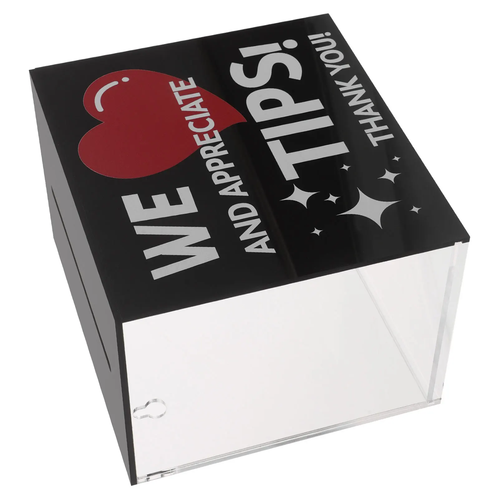 

1pc Acrylic Storage Box 5.97X5.31X3.93In Transparent Compact For Tip Donation Suggestion Money Jar Fundraising Vote Raffle Key