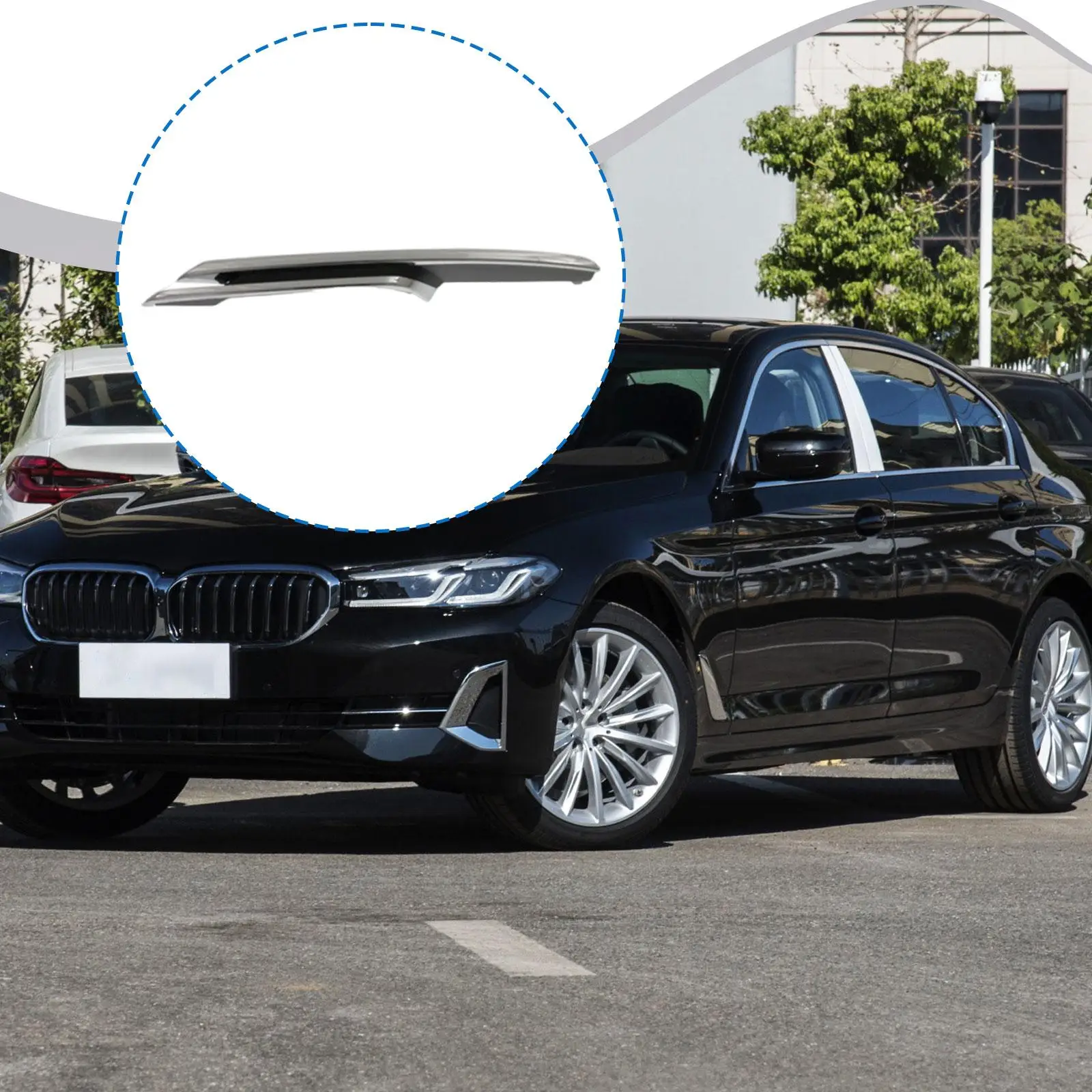 

Auto Parts Front Bumper Fog Light Cover Trim Professional Replacement for BMW 3 Series F30 2012-2015