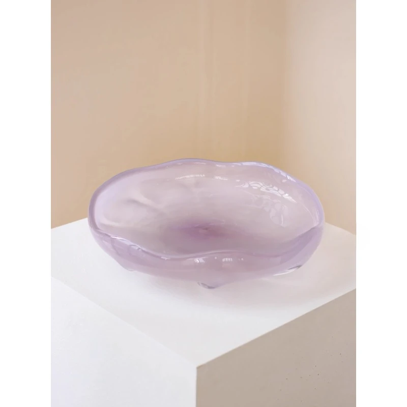 

Чувство атмосферы Высококачественная художественная тарелка с фруктами Салатная тарелка Десертная декоративная тарелка Ресторан с глазурью ручной работы Мягкое украшение Hom