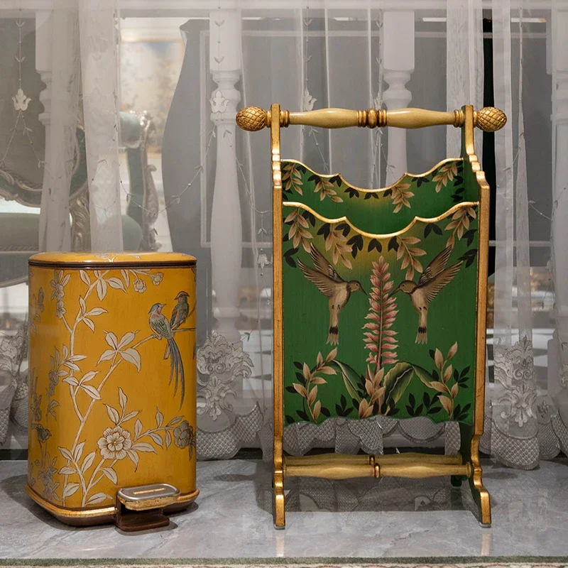 

Ручная роспись двойной птицы книжная полка ремесло орнамент украшение дома