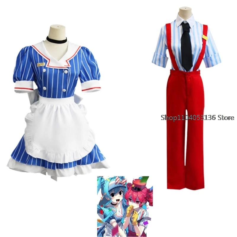 

Mesmerizer Miku And Teto Cosplay Costumes Wig Anime Role Play JK Uniform Halloween Carnival Party Dressing For Women