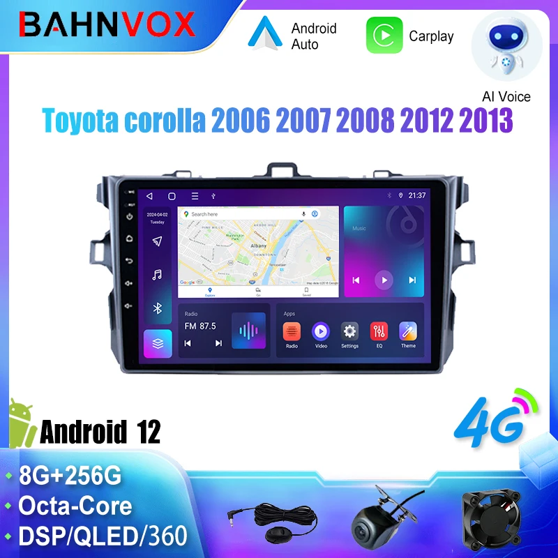 Android Car Radio GPS Navigation Multimedia Video Player for Toyota corolla 2006 2007 2008 2012 2013 Stereo Tape Recorder