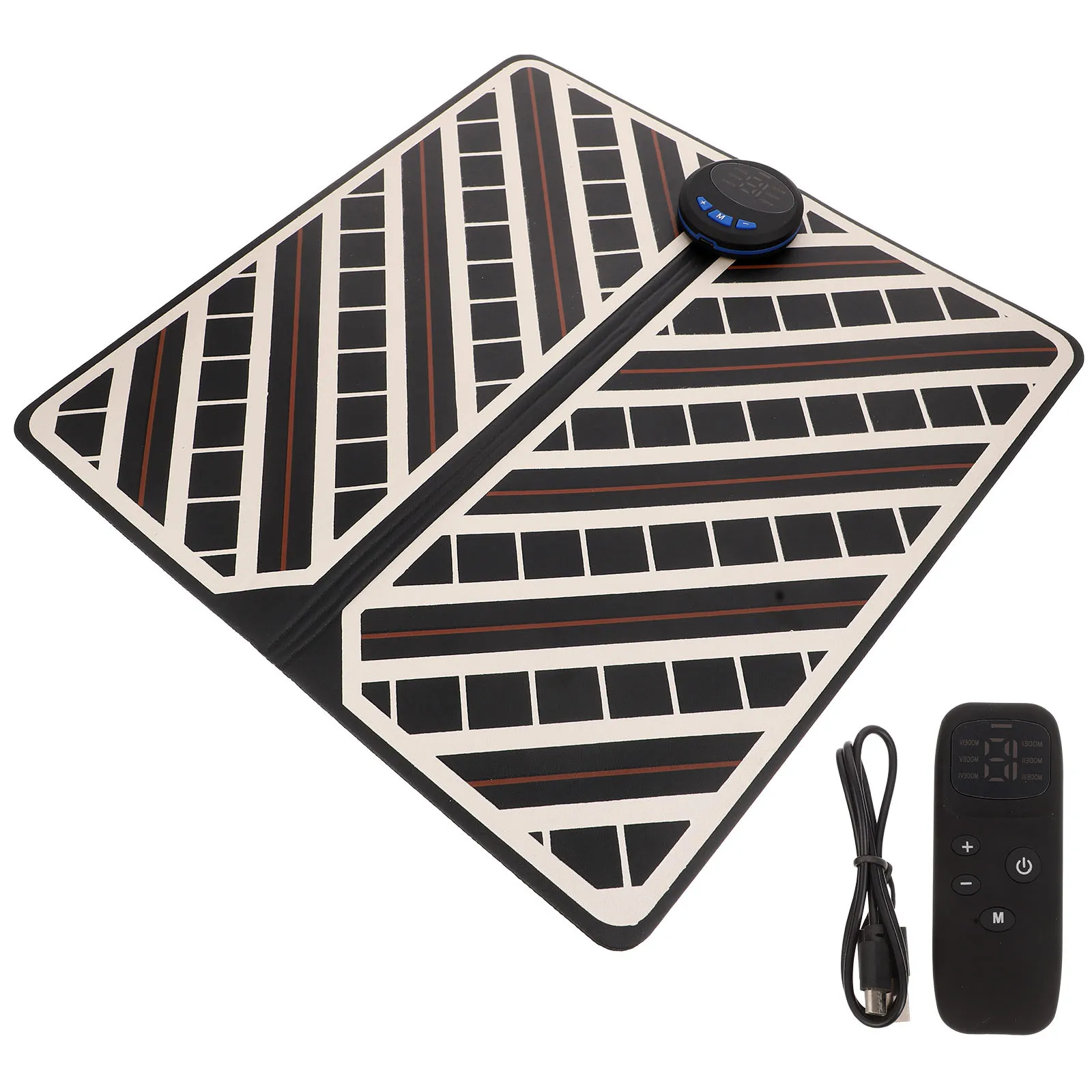 

1 комплект, электрический USB-массажер для ног, перезаряжаемый черный массажер для ног с подогревом, массажер для здоровой жизни, стимулятор мышц