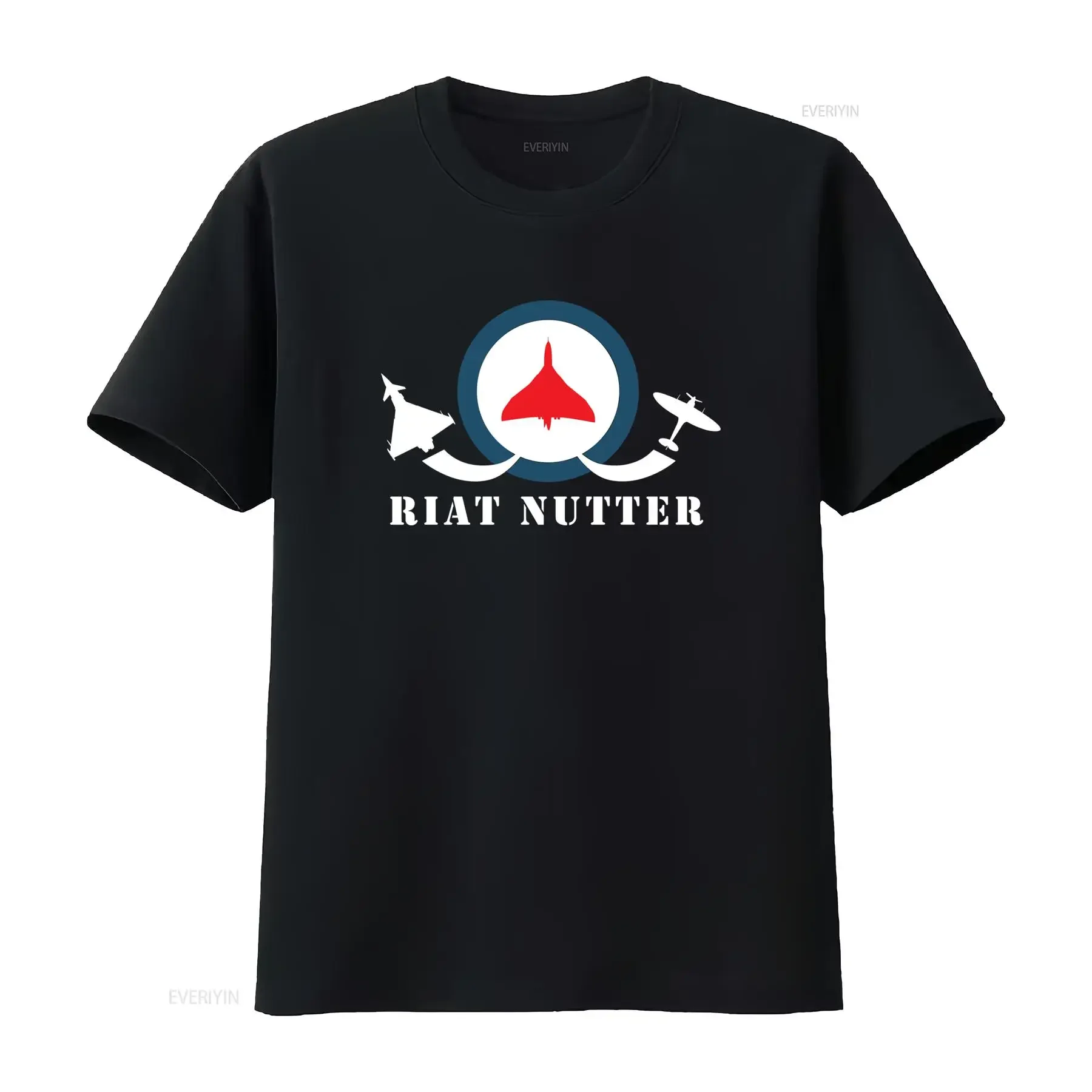 Men'S Riat Nutter T Shirt Aviation Themed Airplane Air Traffic Controller Design with Print Casual Round Neck All Season Fit