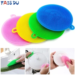 Fais Du Multifunctional Silicone Sponge Tableware Kitchen Supplies Household Silicone Dishcloths Sponge Cleaning tools