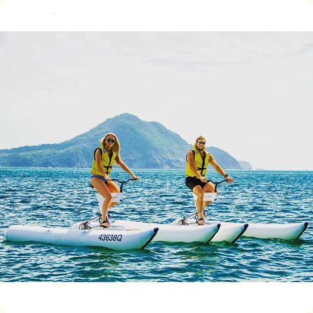 

Water Bike Inflatable PVC Pontoons Water Bicycle Sea Bike Pedal Bike Riding Tube Waterbike