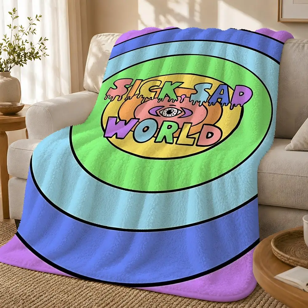 Anime D-Daria Portable Travel Throw Travel Portable 240 GSM Flannel Dorm Room Essential Comfortable Throw