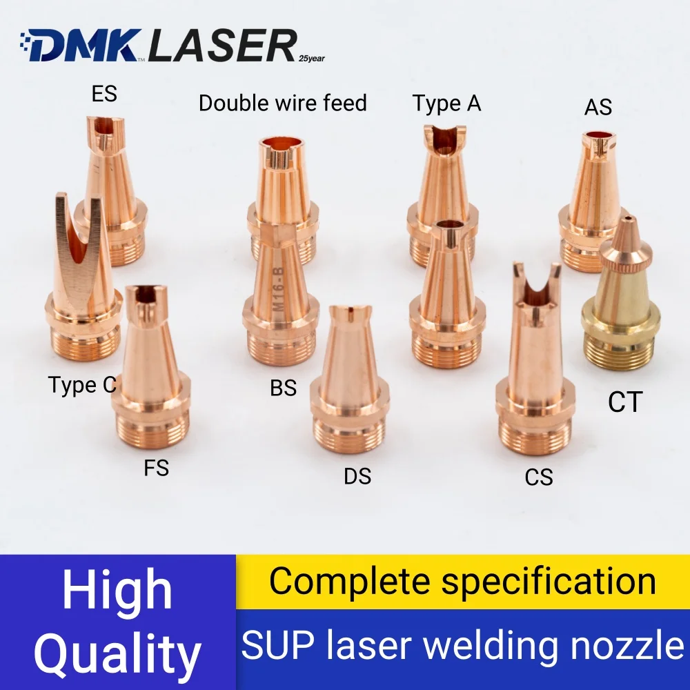 CQWY Laser Welding Copper Nozzles M16 AS/BS/CS/DS/ES/FS Cutting Nozzle Double Wire Feed for Laser Welder Head SUP21T/23T Relfar
