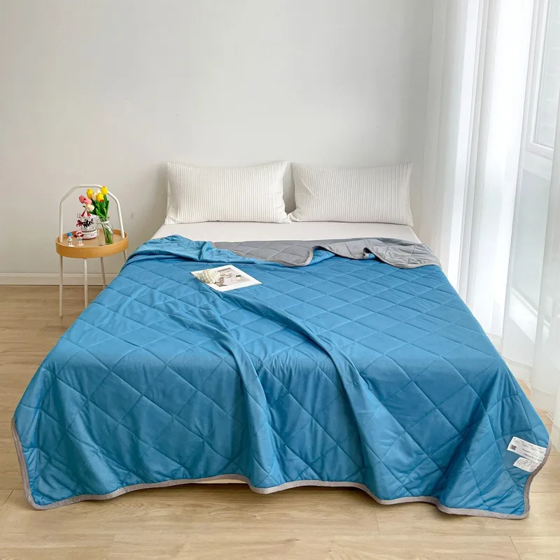 Manta refrescante suave, edredón suave para aire acondicionado, colcha ligera y fresca de verano, colcha fría de doble cara
