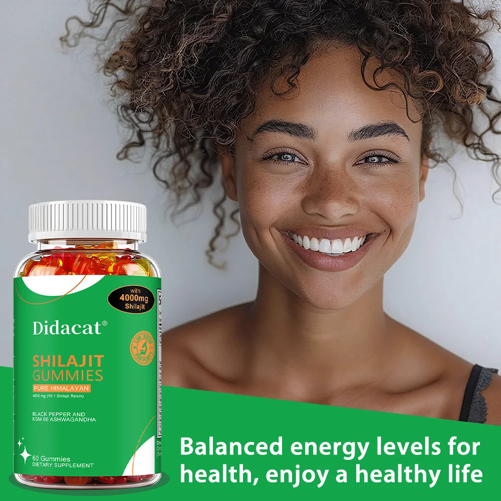 Shilajit Gummies - Enhance Nutrient Absorption and Promote Detoxification, Focus, Memory and Immune Health, Improve Endurance