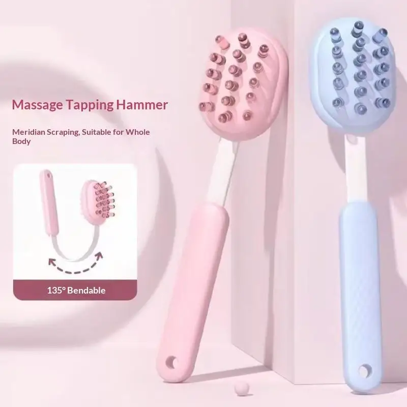 Adjustable Handheld Massage Stick Double Side With Hanging Hole Meridian Massage Hammers Telescopic Multi-Purpose