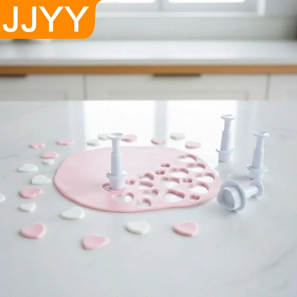 3Pcs Clay Mould Set Flip Candy DIY Cut Oval Rhombus Heart Sp