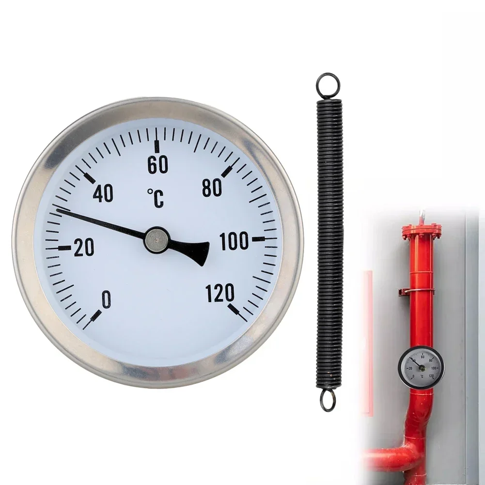 63mm Metal Bimetall Thermometer 0-120°C With Accurate Readings Suitable For Various Heating Applications Accurate Readings