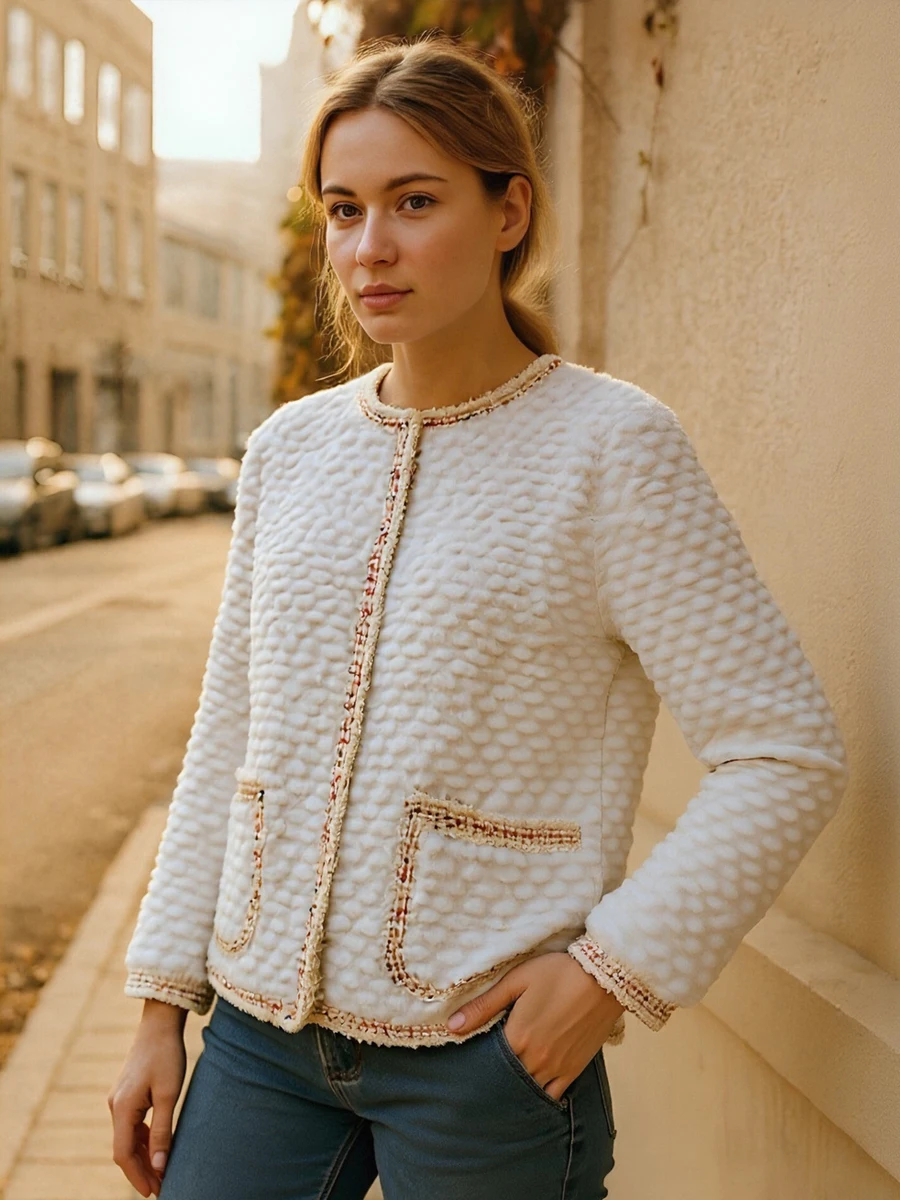 HDHOHR 2025 Nowe płaszcze z naturalnej futry mink dla kobiet, dzianinowe płaszcze z mink, kurtki z futrzanym kołnierzem ze skóry, ciepłe zimowe płaszcze futrzane dla kobiet