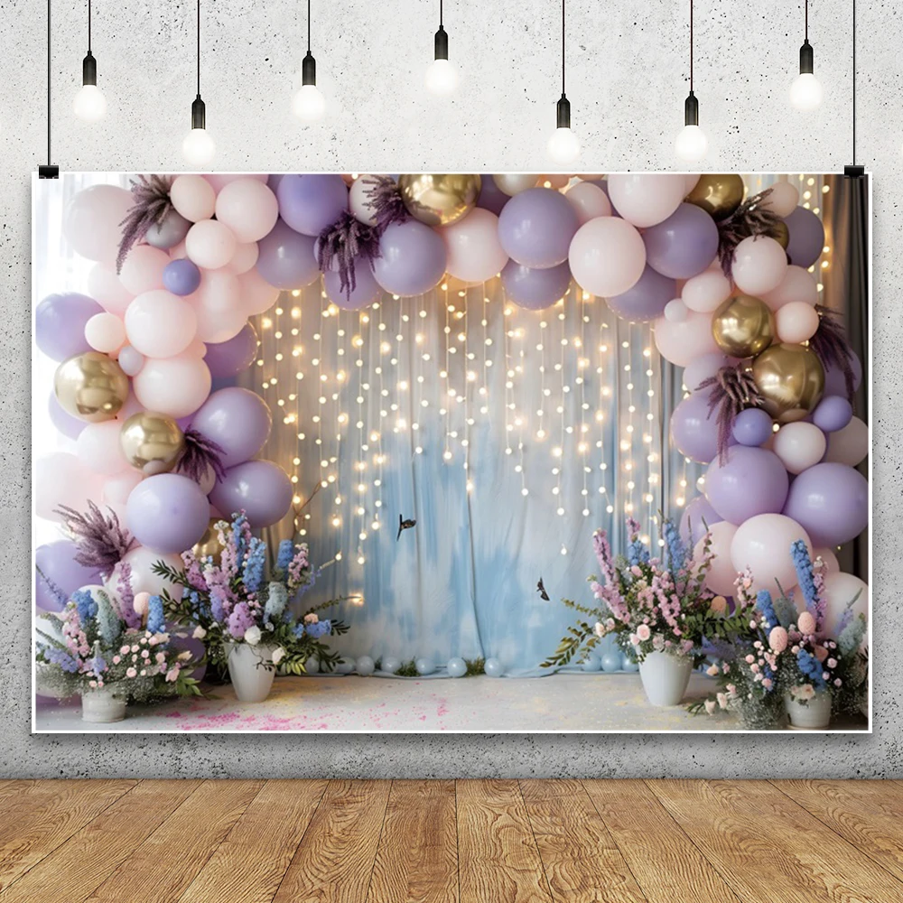 Baby 1st Birthday Party Backdrop Photography Balloon Arch Butterfly Wedding Bride Pregnant Woman Photo Photographic Background