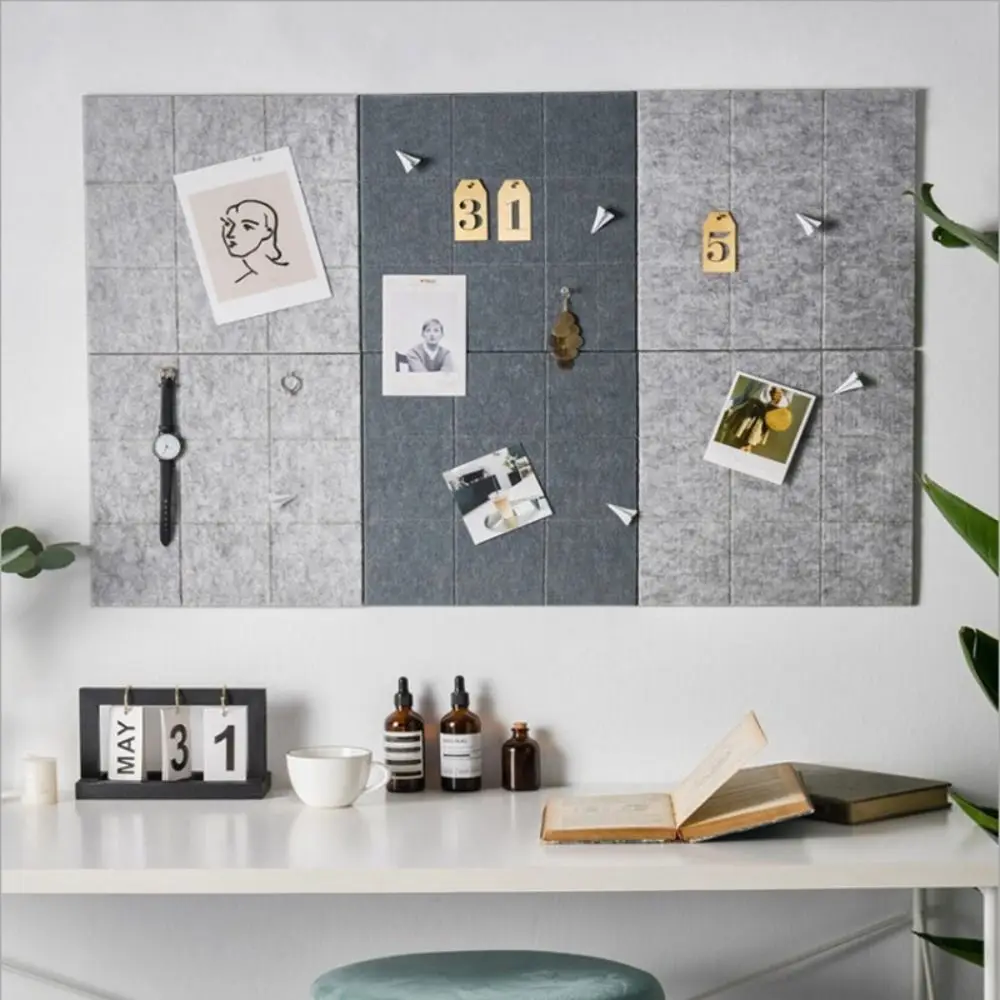 INS Soundproof panel Photo Background Board Background Wall Message Felt Pin Board Notice Pictures Message Board Decoration