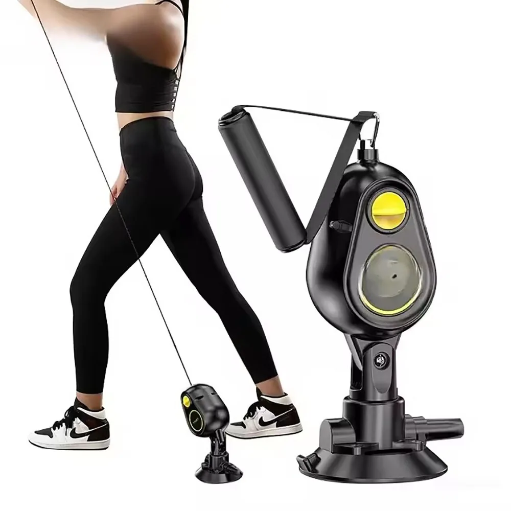 Portable Suction Cup Fitness Trainer Pilates Resistance Band Home Workout Equipment Strength Training Muscle Building Tool