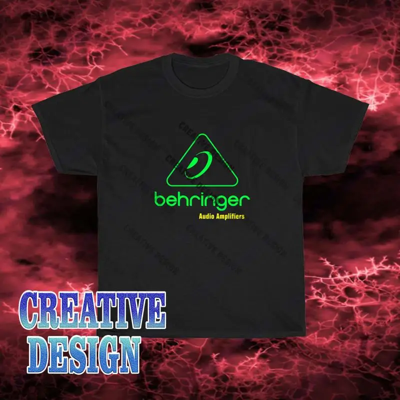 تصميم جديد من Behringer Audio Amplifiers Logo للجنسين تي شيرت مضحك مقاس S إلى 5XL