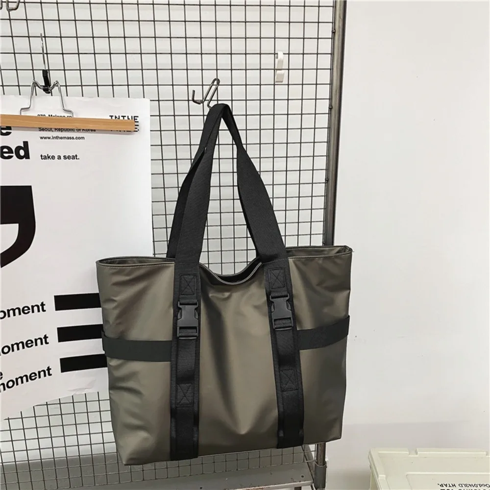 

Minimalist Waterproof Male Tote Bag Oxford Cloth Casual Men Shoulder Bag Commuting Large Capacity Travel Luggage Bag Daily