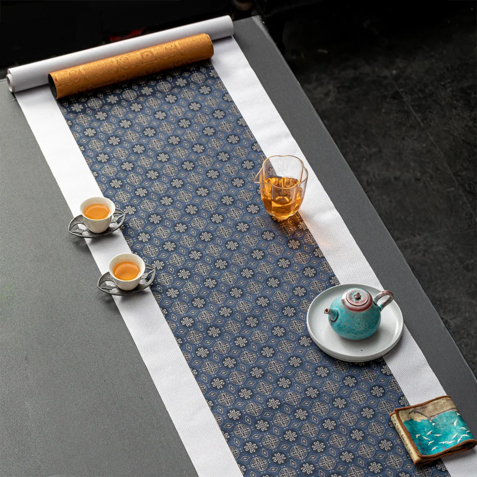 Brocade Waterproof Tea Mat New Chinese Zen Table Runner Fabric Luxury Tea Table Cloth Gongfu Tea Ceremony Decor Accessories