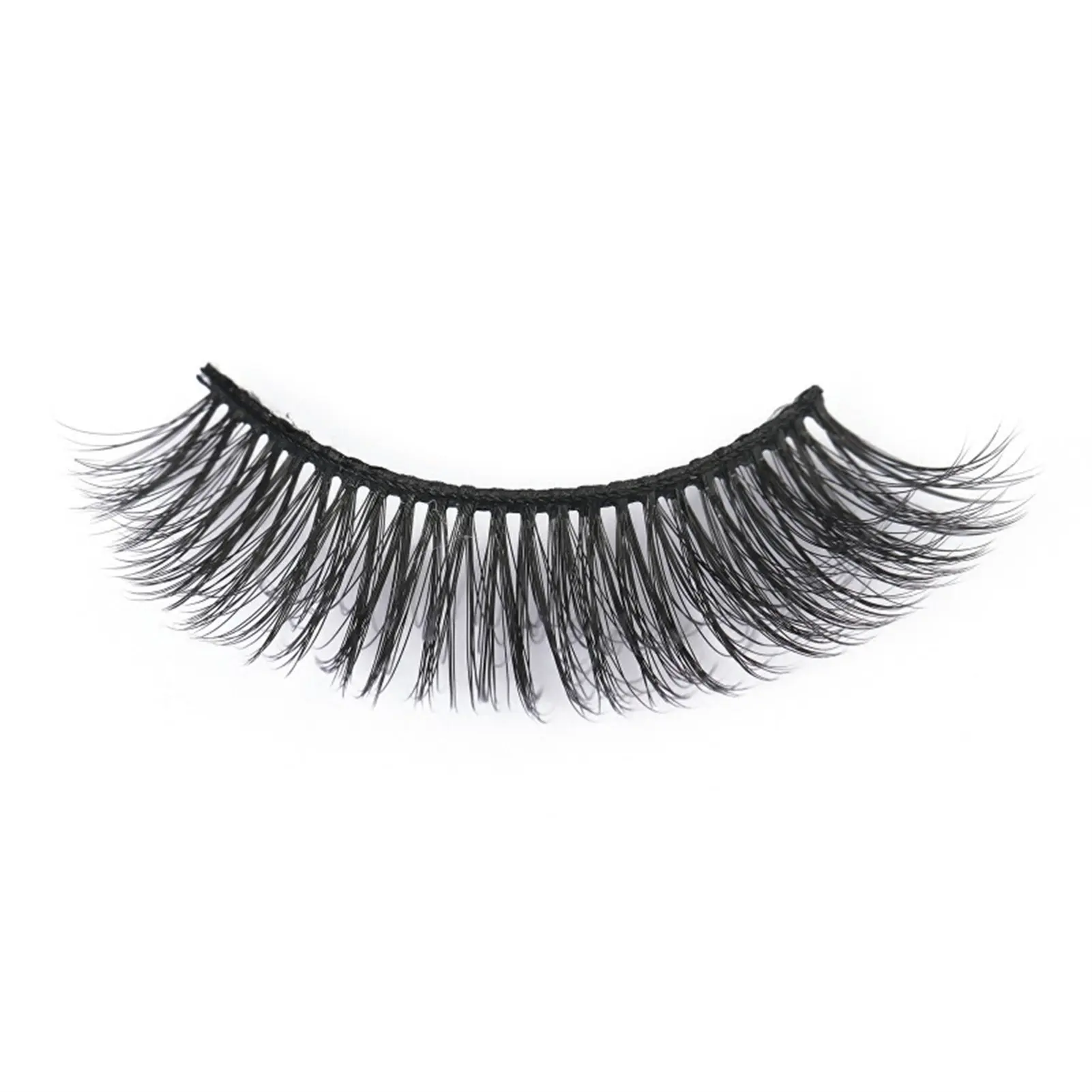 Curl Multi-Layers False Eyelashes Well Bedded Lengthening Wisps Lashes for Daily Working Nude Makeup JAN88