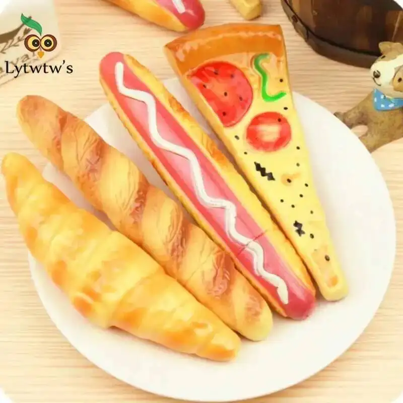 1 Piece Lytwtw's Cute Kawaii Pizza Hot Dog Bread Stationery Creative Ballpoint Pen Office School Supply novelty funny lovely