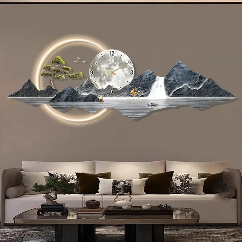 Interior Led Wall Clocks Digital Art Mural Large Modern Aesthetic Design Wall Watch Creative Nordic Duvar Saati Home Decoration
