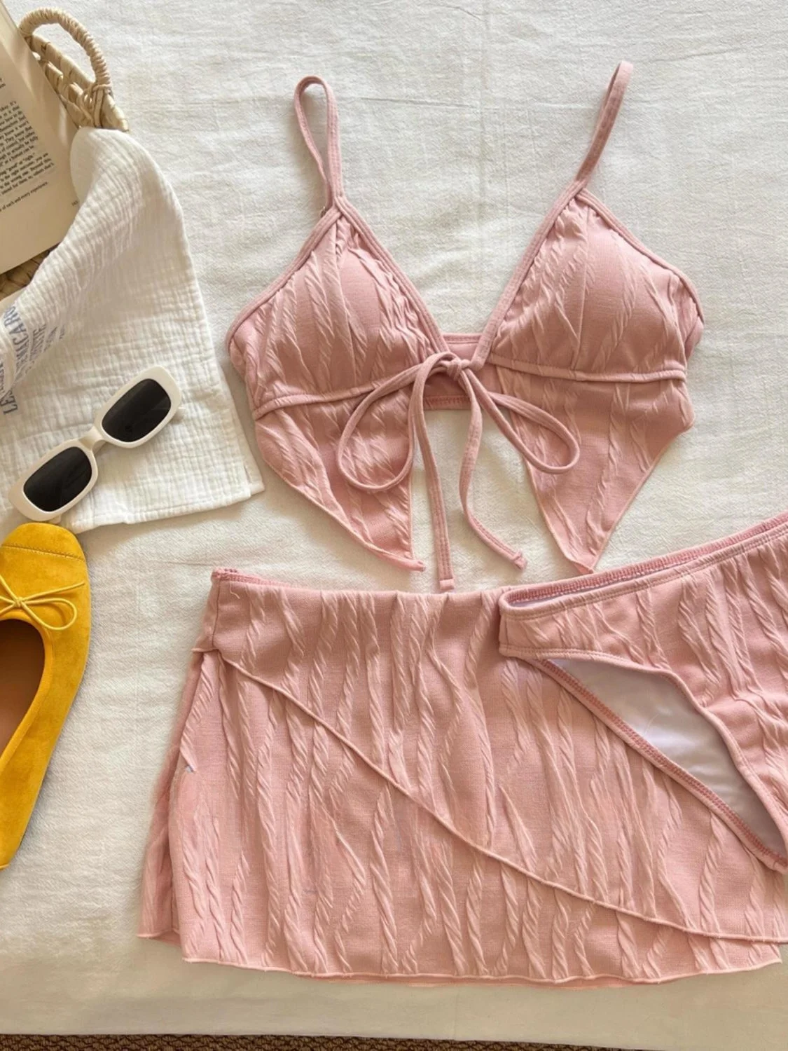 

Sexy Bikini Set Women's Swimsuit Tee-piece Suite Vaion Thermal Spring Break Ins High End Feeling Separate Swimsuit