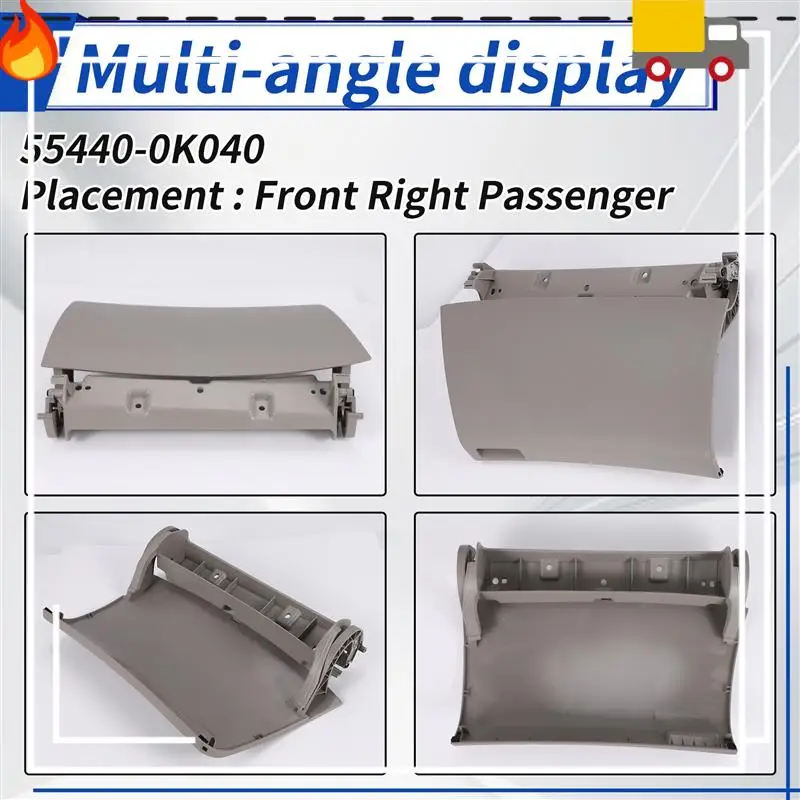 

Car Passenger Storage Box Panel Cover 55440-0K040 For Toyota Inno 2006-2015 Dash Glove Box Upper Panel 554400K040