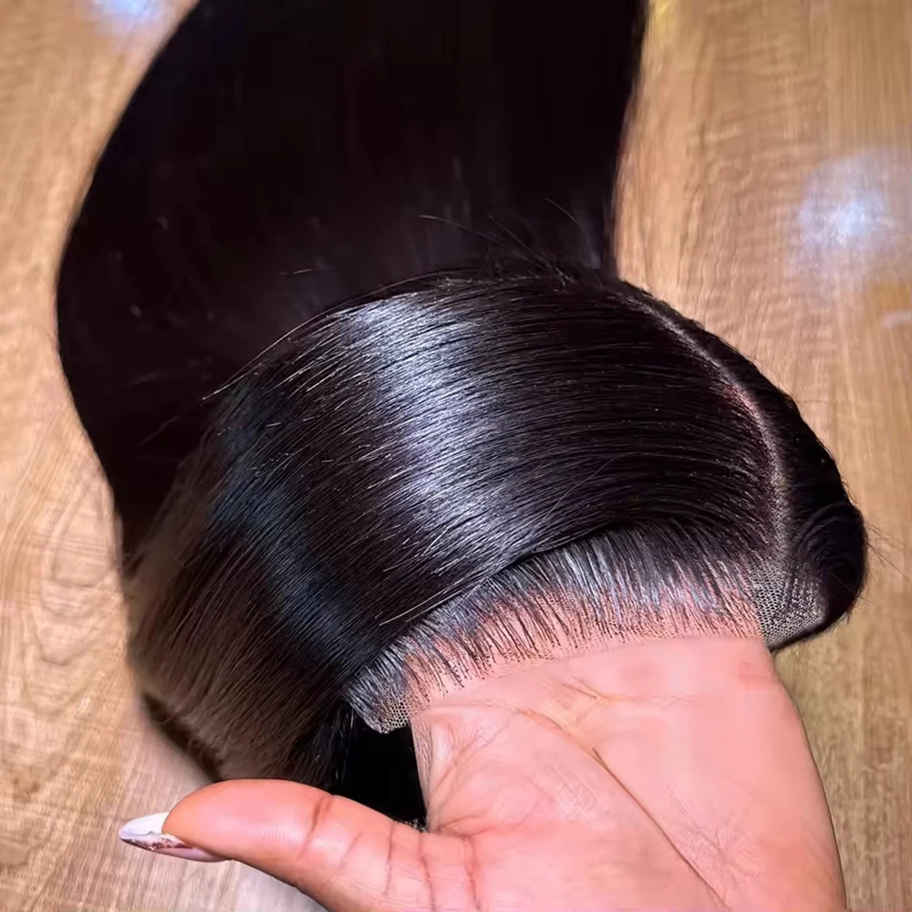 Vietnamese 100% Echt Haar 7x5 13x4 Wear and Go Glueless Pruik Echt Haar Voorgeplukt Recht 13x4 13x6 HD Kant Frontaal Pruiken Sale - afbeelding 2