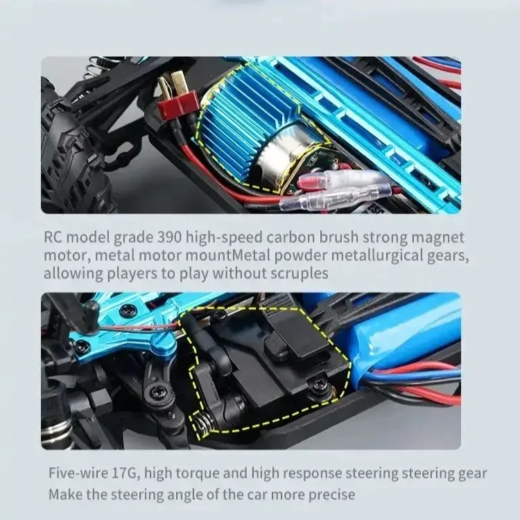 Kinderen Speelgoed Gift Rc Cars 16103 Pro 50 km/u of 75 km/u 1/16 met LED Borstelloze Motor 4WD Off Road 4x4 Hoge Snelheid Drift Monster Truck