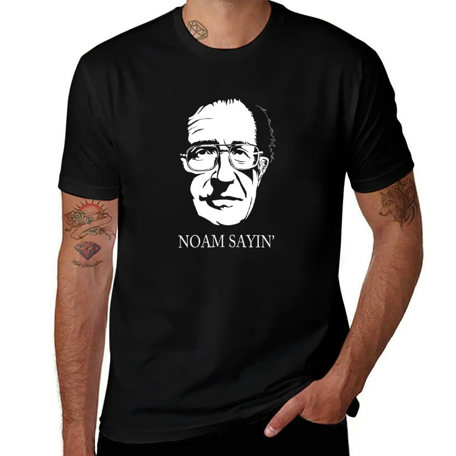 

NOAM SAYIN- Funny Noam Chomsky T-Shirt t shirt man luxury mens graphic t shirts T-Shirt