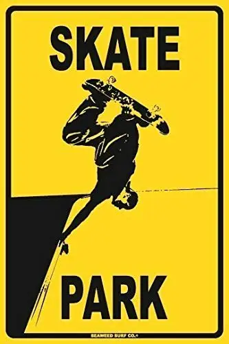 Skate Park Tin Metal Traffic Parking Road Street Sign Wall Decor Metal Plaque