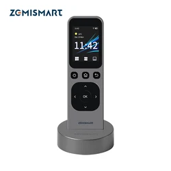 Zemismart Tuya WiFi IR Central Remote Control with HD Touch Screen Wireless Charging Base Infrared Control Smart Devices