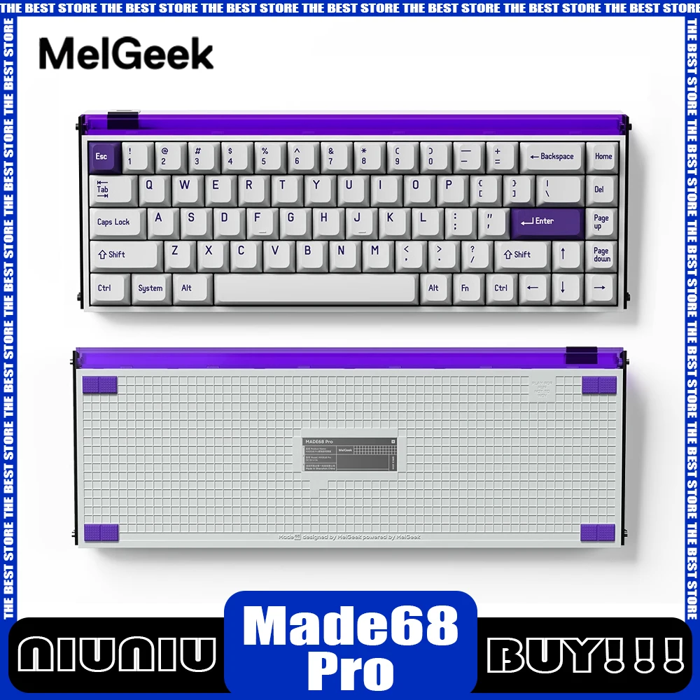 MelGeek Made68 PRO Magnetic Switch Keyboard 8k Return Wired Gaming Customized Mechanical Keyboard Esports Pc Accessory Made68pro