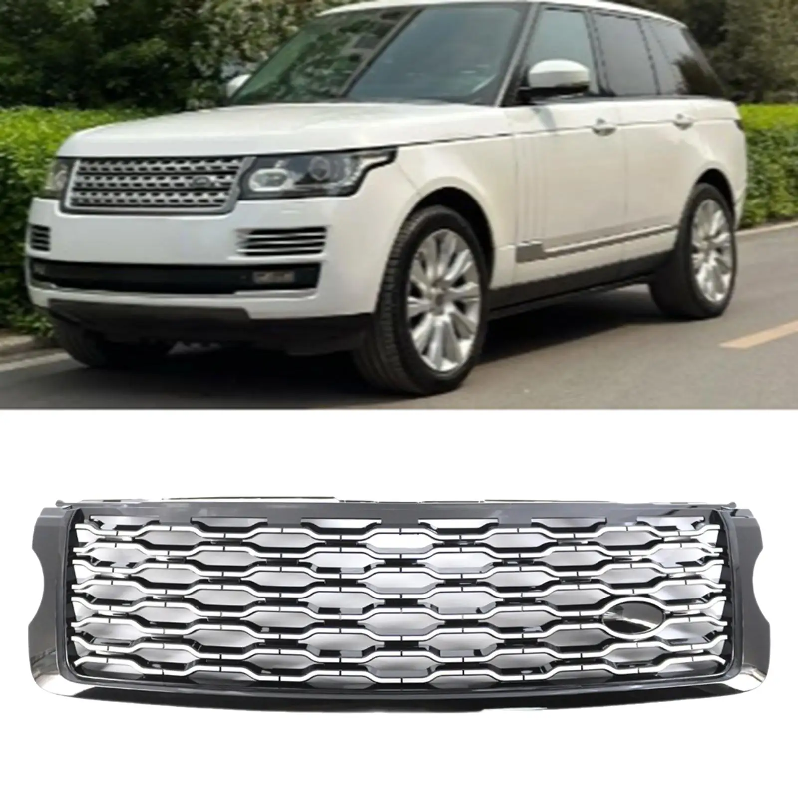 Grille Trim LR055880 Easy Installation Improved Airflow Grille Grill Shell Molding Trim for Range Rover 13-17 Vogue L405