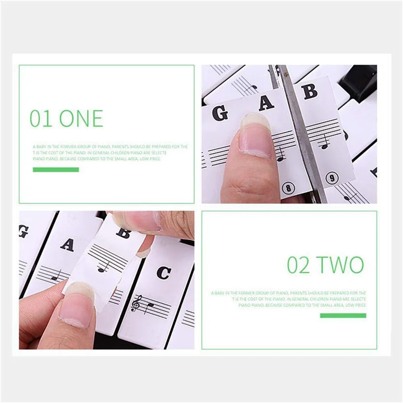 N05R 2X 88 Tombol 61 Tombol 54 Tombol Stiker Keyboard Piano Transparan Tab Stiker Keyboard Elektronik