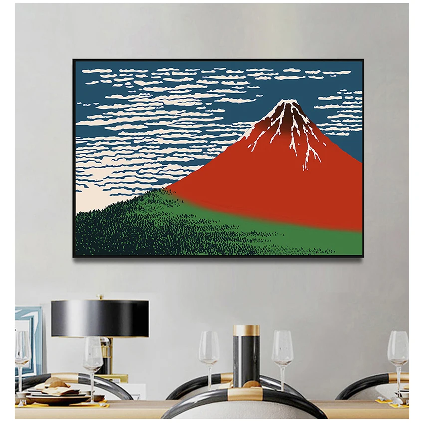 Painting Living Room Decoration Picture The Great Wave of Kanagawa Ukiyoe Japanese Art Vintage Wall Canvas Print Famous