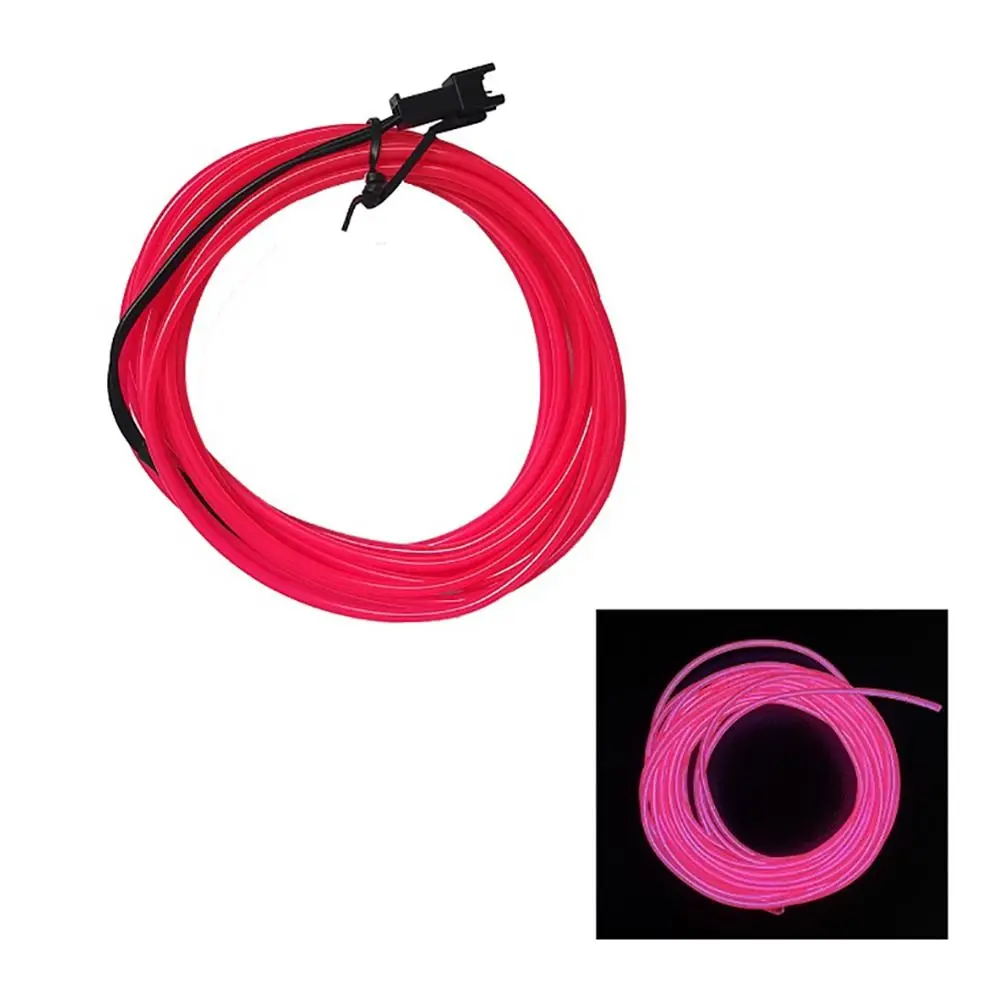 

1Pcs Clothing Luminous Glow EL Wire Cable DIY Costumes Christmas Dance Party Car Light Decoration LED Neon 1Meter LED Strip Tape
