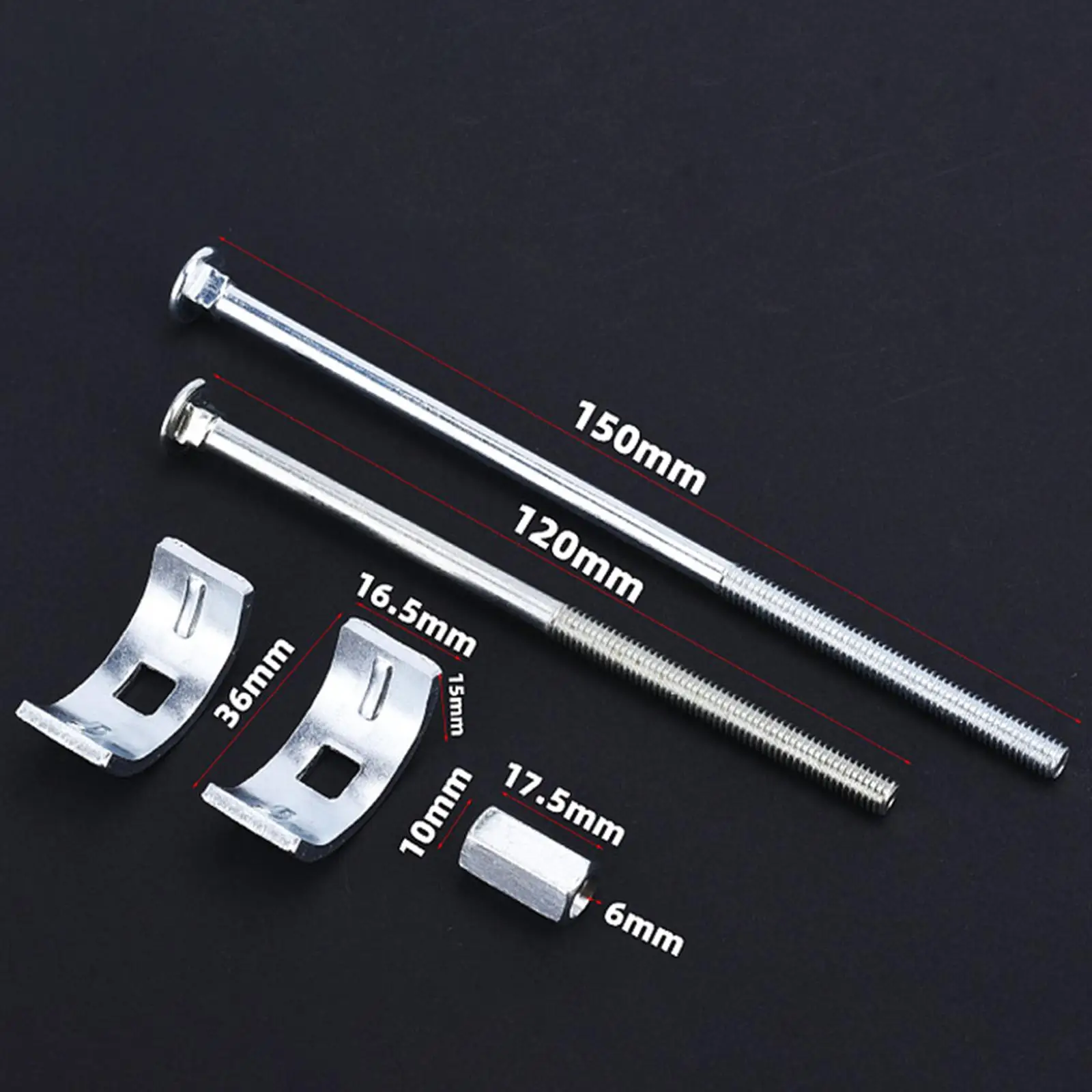 Kitchen Worktop Fastener Carbon Steel Joint Connector Drawbolt Wear Resistant for Furniture and Butcher Block