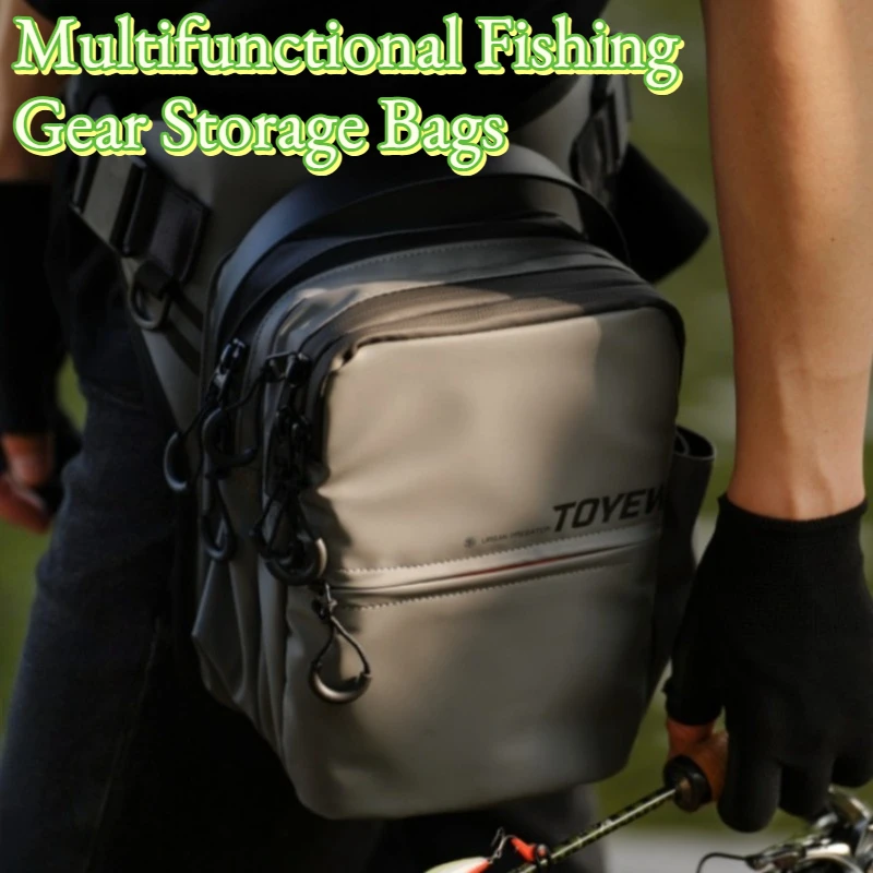 

Lightweight Multifunctional Fishing Gear Storage Bags Outdoors Waist Bag Portable Crossbody Large Capacity Waterproof Tackle Bag