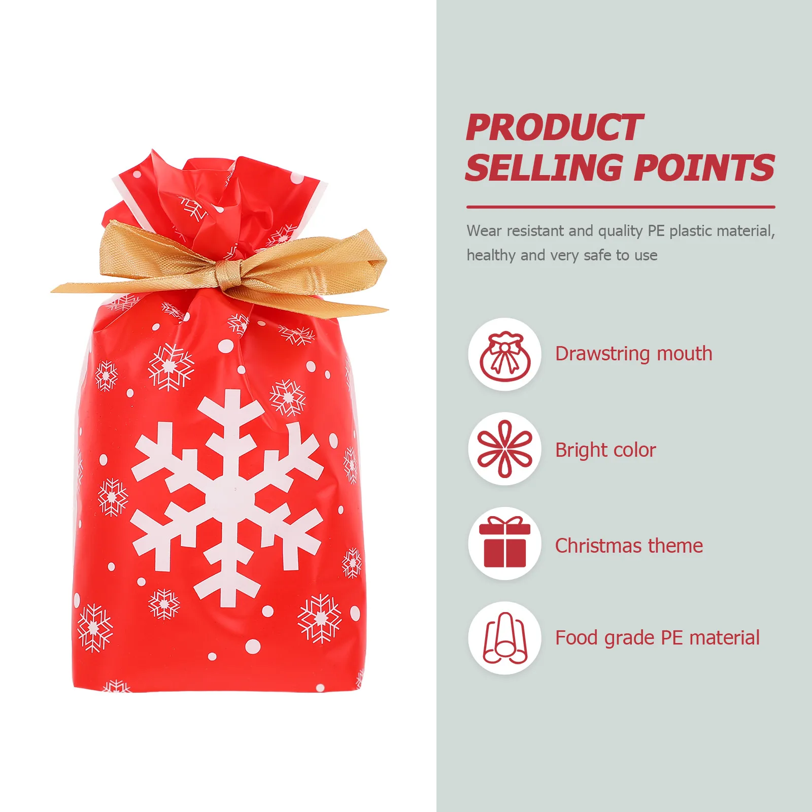 

10 PCS Drawstring Treat Bags Mini Holiday Xmas Gift Party Favors Decorative Candy Christmas Wrapping Easy for