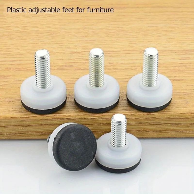 Table Leg Screws 12 PCS M10*20MM Screw On Furniture Glide Leveling Foot Heavy Duty Furniture Levelers for Tables Chairs Cabinets
